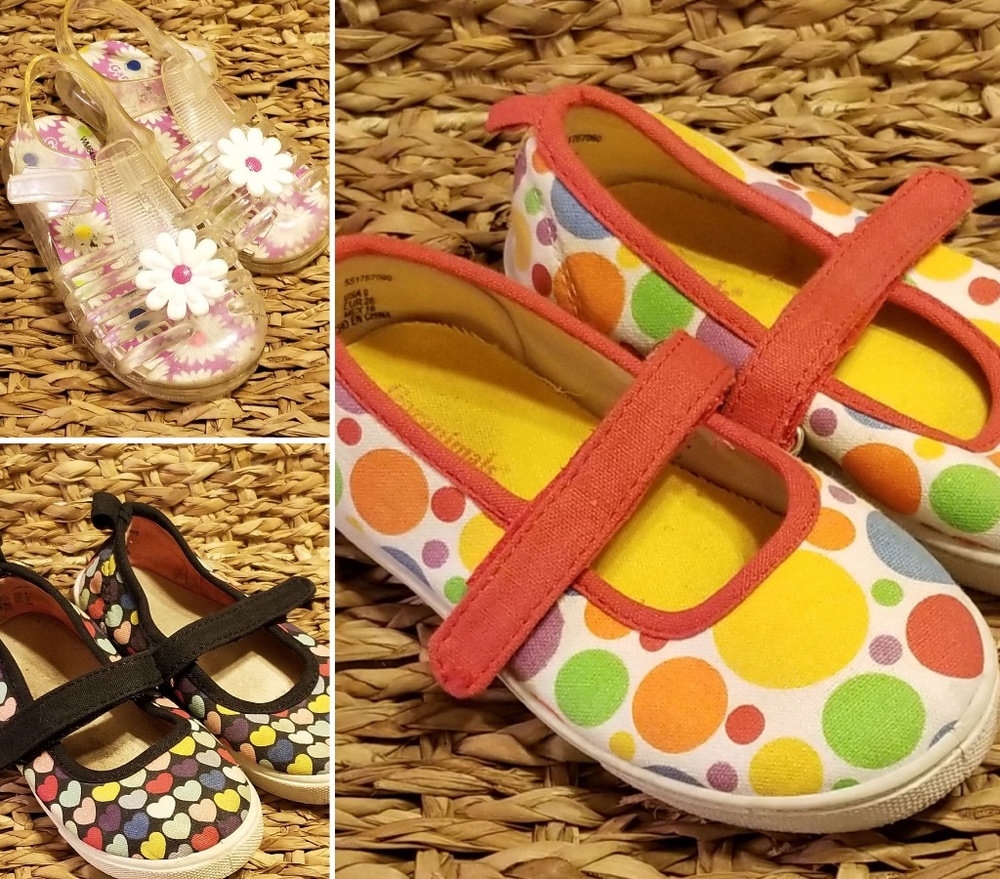 ⚪Girls size 9 bundle jellies and casualx2